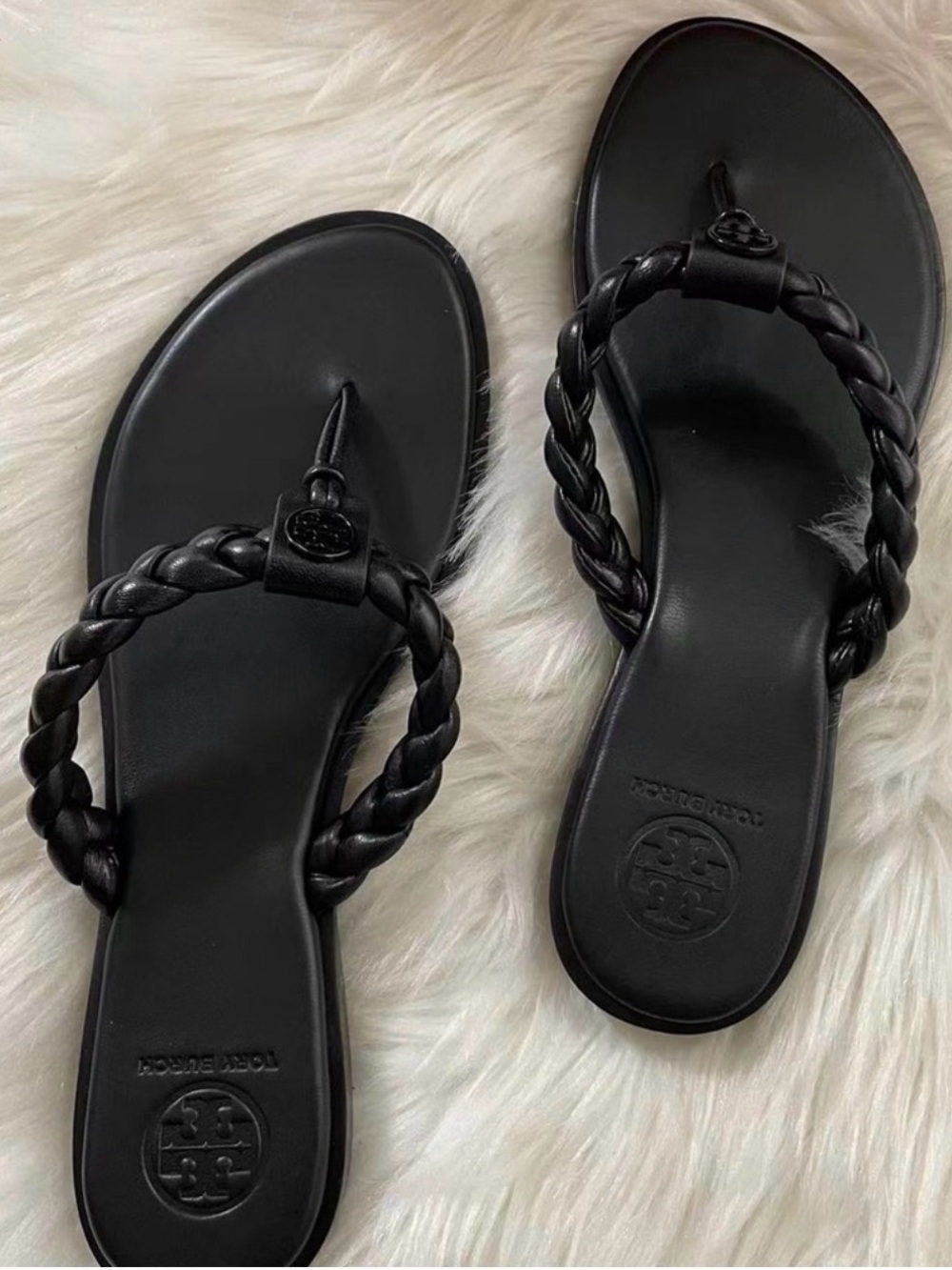 Tory Burch Braided Benton Thong Sandal Sz 7.5